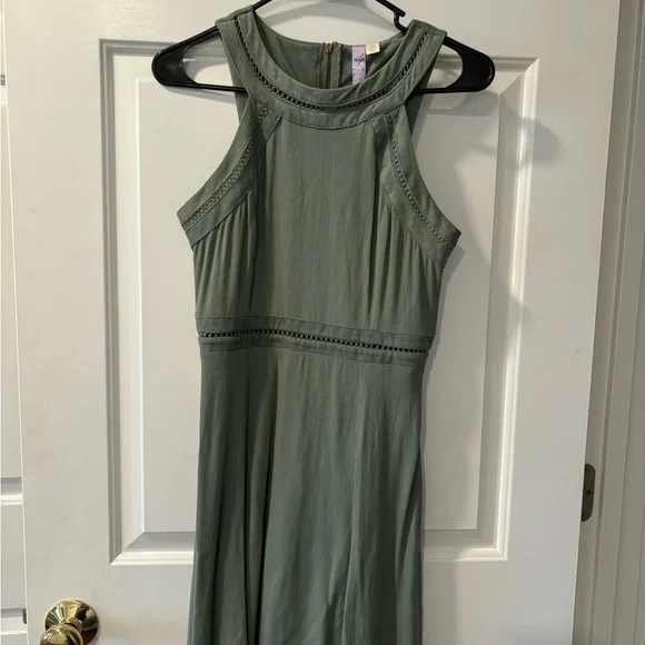 Alya | Dresses | Alya Green Suede Mini Dress | Poshmark